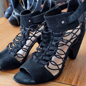 Black strappy sandals